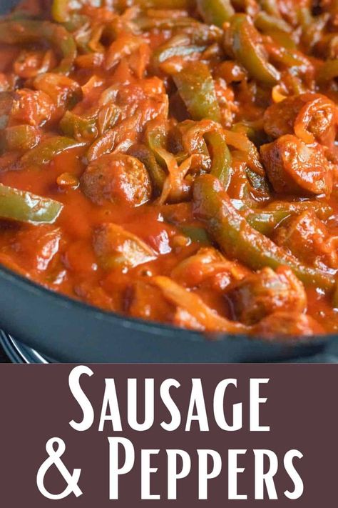 Mild Italian Sausage Recipes, Hot Sausage Recipes, Sweet Italian Sausage Recipes, Sausage And Peppers Recipe, Italian Sausage And Peppers, Sausage Peppers And Onions, 30 Min Meals, Italian Sausage Recipes, Sausage Dishes