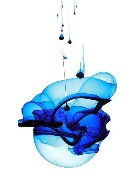 Blue Ink in Water by kokoShadow Therme Vals, Whatsapp Wallpaper, Ink In Water, Water Photography, Inspirational Artwork, Blue Ink, Blue Aesthetic, In Water, Ink Art