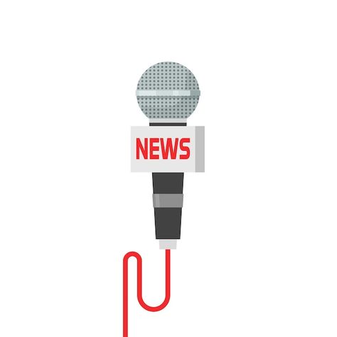 News microphone mic or press mike as con... | Premium Vector #Freepik #vector #news-reporter #reporter #journalism #press Reporter Microphone, Microphone Drawing, News Icon, News Microphone, News Logo, Mouse Logo, Kids News, Youtube Banner Design, News Reporter