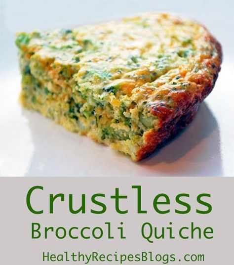 Traditional Quiche, Crustless Broccoli Quiche, Broccoli Quiche Recipes, Broccoli Quiche, Menu Sarapan Sehat, Gluten Free Crust, Meatless Dinner, Resep Diet, Crustless Quiche