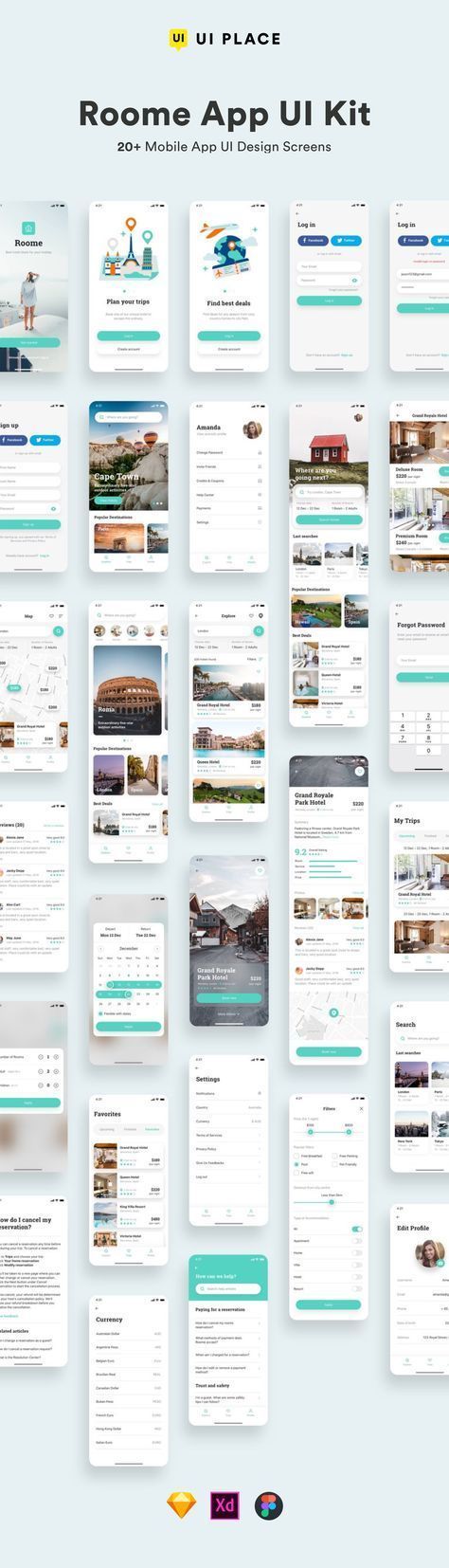 Web And App Design, App Mobile Design, Ui Design Tutorial, Application Ui Design, Design Portfolio Layout, Desain Ux, Interaktives Design, Hotel App, Hotel Booking App