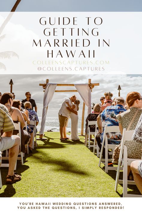 Wedding In Hawaii Dresses, Small Wedding In Hawaii, Hawaii Wedding Dress Beach, Beach Wedding Hawaii, Maui Wedding Ideas, Hawaiian Wedding Ideas, Small Hawaii Wedding, Hawaii In October, Wedding Ideas Hawaii