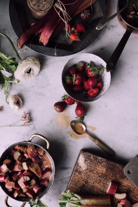 Rhubarb Pie with Lemon Crème Fraîche - Christiann Koepke