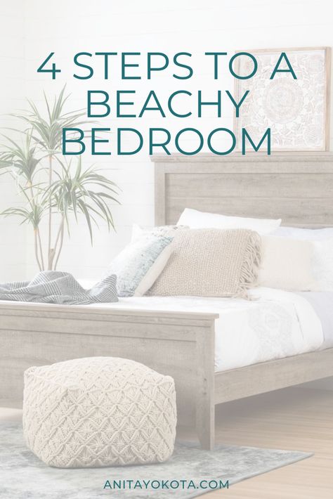 4 Steps to a Coastal Bedroom | Anita Yokota | Love an open beachy feel in your master bedroom? In this post, I'm sharing furniture and bedding ideas that will help you achieve the coastal home decor look in your bedroom. AD #coastalhome #bedroom Coastal Bedrooms Decorating, Costal Bedroom, Coastal Bedroom Furniture, Modern Eclectic Home, Bedroom Coastal, Beachy Bedroom, Beach House Bedroom, Coastal Bedroom Decorating, Farmhouse Style Bedrooms