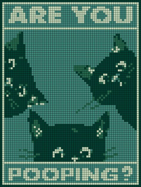 Alpha pattern #176971 Cross Stitch Toilet Sign, Toilet Pixel Art, Alpha Patterns Tapestry, Cat Tapestry Crochet Pattern, Alpha Pattern Cross Stitch, Alpha Pattern Tapestry, Crochet Cat Tapestry, Simple Grid Pattern, Tarot Alpha Pattern