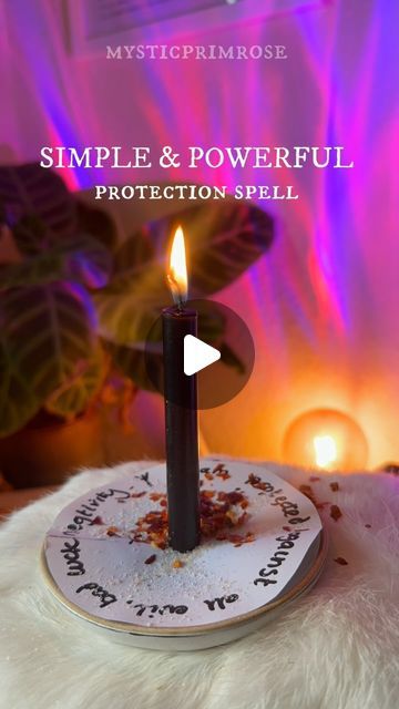 LILLY STATHAM | WITCHCRAFT & IG COACH on Instagram: "Type ‘protect’ to join in on this spell✨

A simple and easy powerful protection spell! It is designed to create a protective circle around yourself or anyone else’s names you want to add into the circle. You can then write a manifestation note around your name mentioning the things you want to protect yourself from. 

an example can be ‘ I am protected from negative energy, bad luck and unwanted situations.
All you need is:

✨Pen & paper
✨Black candle 
✨Salt
✨Chilli

I hope this helps to protect you from any negativity!💜

As you light your candle, concentrate on your intentions! After the candle has burnt down fully discard however you see appropriate 🥰 

For spell candles and witch kits ⬇️✨
👉🏼www.mysticprimrose.com 👈🏻

🔮FREE taro Candle Spell For Protection, Candle Protection, Home Protection Candle Spell, Protection Spells Candle, Candle Protection Spell, Black Candle Protection Spell, Protection Spells Black Candle, Black Candle Spells, Unbinding Spell Candle