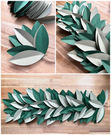 Poinsettia and Pinecone Christmas Garland – Cardstock Warehouse Paper Company®, Inc Diy Christmas Garlands Ideas, Cardstock Decorations, Paper Pinecones, Paper Christmas Garland, Christmas Paper Garland, Diy Garland Ideas, Paper Poinsettias, Paper Poinsettia, Pinecone Christmas