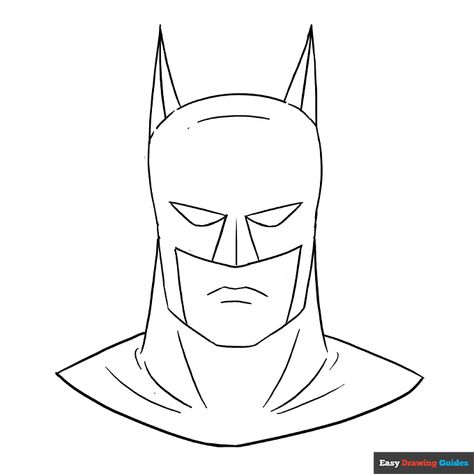 Free printable batman's face coloring page Batman Line Art, Batman Outline, Drawing Batman, Batman Coloring, Easy Sketches For Beginners, Face Coloring, Batman Coloring Pages, Cartoon Drawings Sketches, Batman Drawing