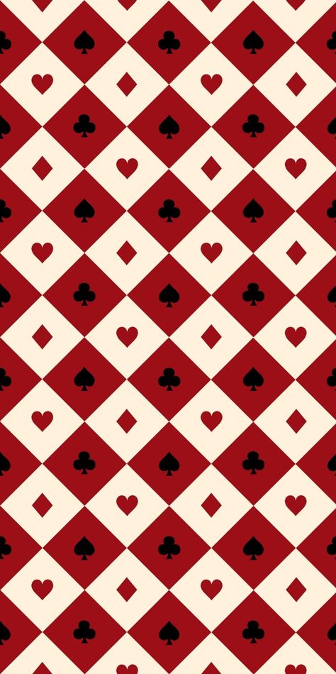 Card Suit Art Red Cards Aesthetic, Card Suits Aesthetic, Card Deck Wallpaper, Playing Card Pattern, Cards Wallpaper, Red Cards Wallpaper, Card Wallpaper, Card Suits, Playing Card Background