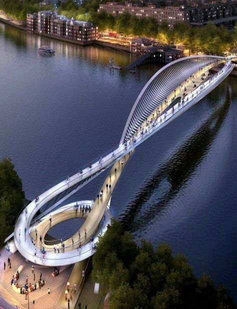 The musical Bridge - Raju Lama - Google+ Bridges Architecture, Wealth Lifestyle, Architecture Cool, Bridge Building, Body Of Water, Cultural Architecture, Pedestrian Bridge, Amazing Buildings, Bridge Design