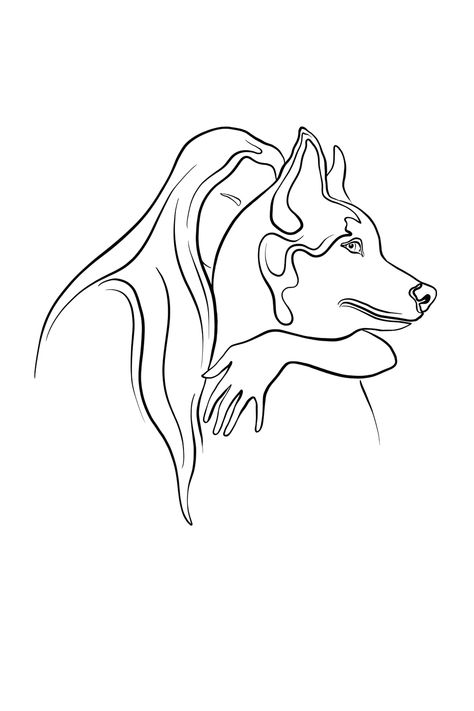 Tattoo Ideas, Husky, Tattoos, Line Art, Dog Tattoo Ideas, A Line Drawing, Dog Tattoo, Dog Tattoos, A Line