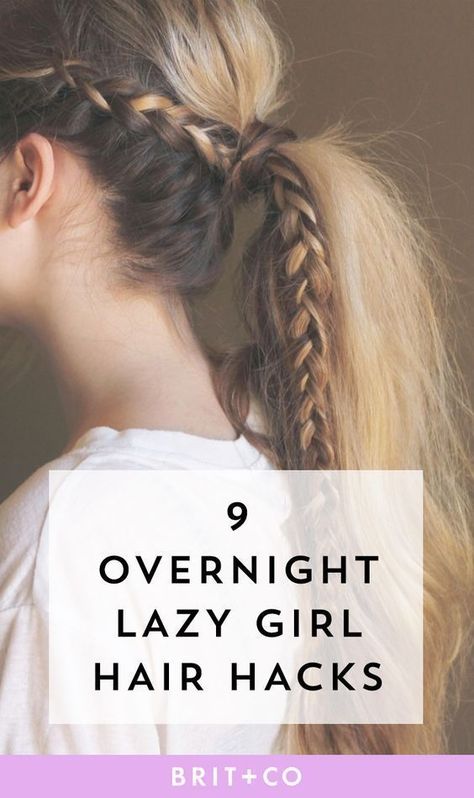 Easy overnight hairstyles for when you want to sleep in or when you're running late! nurse quote Lazy Girl Hairstyles, Overnight Hair, Easy Work Hairstyles, Overnight Hairstyles, Lazy Hairstyles, Easy Hairstyles For School, Easy Hairstyles For Medium Hair, Work Hairstyles, Lazy Girl