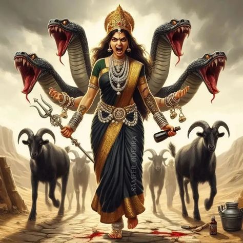 Kali Mata Hd Images Angry, Manasa Devi, Saraswati Photo, Meldi Ma Hd Photo, Durga Ji, Lucky Wallpaper, Kali Mata, Buddha Art Painting, Floral Tattoo Sleeve