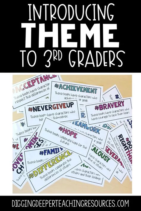 Teaching Central Message, Theme Vs Topic, Reading Lessons 3rd Grade, How To Teach Theme 3rd Grade, Theme Lessons 3rd Grade, Central Message 3rd Grade, Theme Activities 3rd, Teaching Theme 3rd Grade, 3rd Grade Novel Studies