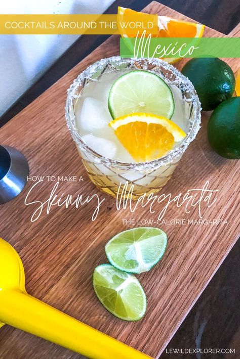 Low Carb Margarita Recipe, Orange Margarita Recipe, Spanish Cocktails, Mexican Cocktail, Mexican Margarita, Mexican Cocktails, Low Calorie Cocktails, How To Make Margaritas, Citrus Squeezer