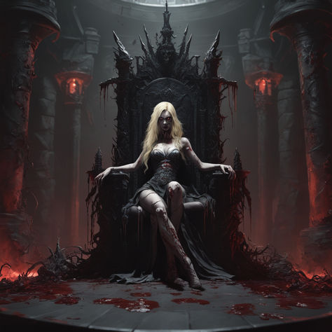 Malinda the blonde zombie Zombie Queen, Banshee Queen, Dark Fantasy Book, The Fates, The Grim Reaper, Fantasy Figures, Book Board, The Grim, Grim Reaper