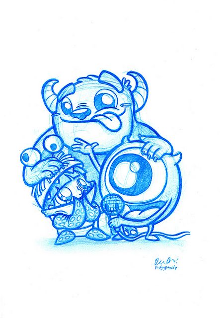 Daily Doodle #1: Monsters Inc! by PodgyPanda, via Flickr Disney Doodles, Daily Doodles, Monster Inc, Disney Art Drawings, Disney Sketches, Disney Tattoos, Monsters Inc, Disney Drawings, Cute Disney