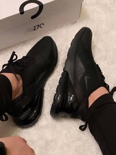 Nike Air Max 270 'Triple Black' AH8050 005https://usairmaxshoes.myshopify.com/collections/nike-air-max-270/products/nike-air-max-270-triple-black-ah8050-005 Black Nike Sneakers, Buy Sneakers, Brand Sneakers, Boost Shoes, Black Nike Shoes, Kicks Shoes, Nike Air Shoes, Air Max Shoes, Nike Shoes Air Max