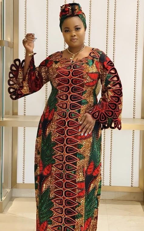 Party Dress For Chubby Ladies, Dresses Inspired By Nature, Ankara Party Dress, Kaftan Styles For Ladies, Dress For Chubby Ladies, African Maxi Dress Ankara, Dress For Chubby, Kaftan Styles, Ankara Styles For Women