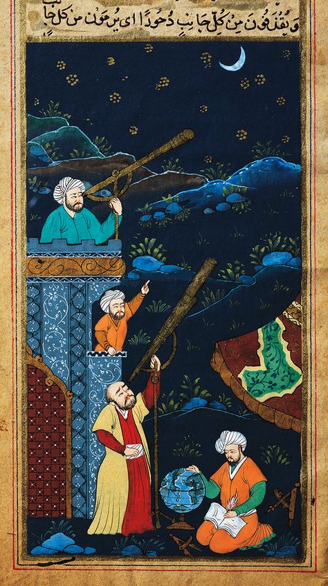 Fake miniatures depicting Islamic science have found their way into the most august of libraries and history books. How? Middle Eastern Art, Persian Art Painting, Persian Miniature, Iranian Art, Islamic Paintings, Eastern Art, Turkish Art, Ottoman Empire, Medieval Art