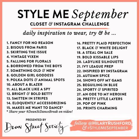 “We are back w #StyleMeSeptember!  Reach for the same outfit 2-3x a week? Shake up habit grooves + start wearing more of the closet you've invested in w…” Create Capsule Wardrobe, Elegant Office Wear, Pareto Principle, Average Woman, November Challenge, October Fashion, Instagram Challenge, Outfit Challenge, Kissable Lips