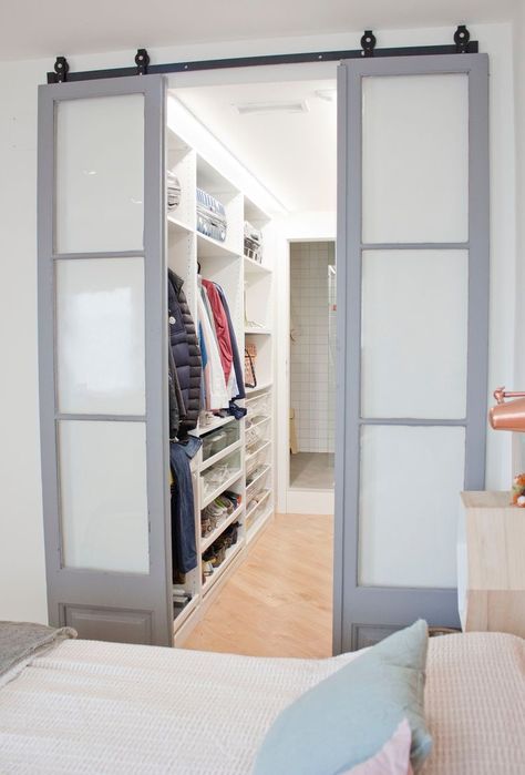 Closet To Bathroom, Walk Through Closet, Walking Closet, Closet And Bathroom, Dream Closet Design, Walk In Closet Design, Closet Renovation, Open Closet, Closet Layout