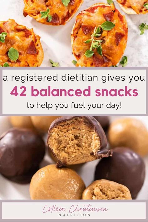 Eating a variety of foods throughout the day is key to maintaining your energy. These 42 balanced snacks will fuel your day (and taste great!). A registered dietitian gives you all the deets! Balanced Snacks, High Fiber Snacks, Fiber Snacks, Healthy Bedtime Snacks, Sugar Free Diet, Healthy Toddler Meals, Light Snacks, Fiber Rich Foods, Sweet Recipes Desserts