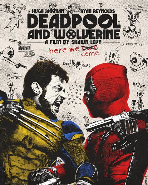 Logan Xmen, Wolverine Poster, Shawn Levy, Deadpool Poster, Xmen Movie, Ryan Reynolds Deadpool, Deadpool Art, Deadpool And Wolverine, Wolverine Art