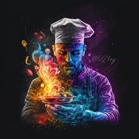 Chef Pictures, Chef Logo, Pizza Art, Cool Nike Wallpapers, Food Art Photography, Getting A Tattoo, Coffee Wallpaper, Food Wallpaper, Food Poster Design