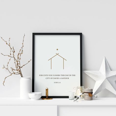 Nativity Wall Art, Jesus Christmas Decorations, Wall Decor Bible Verse, Christmas Bible Verse, Christian Christmas Decorations, Luke 2 11, Christmas Verses, Christmas Scripture, Christmas Bible Verses