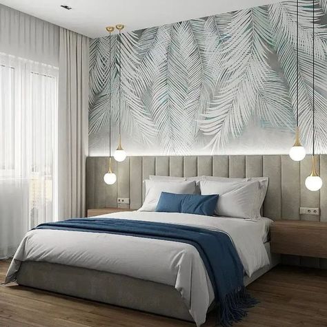 home decor wallpaper design ideas Wallpaper Design Ideas, Home Decor Wallpaper, Wallpaper For Wall, Hotel Room Design, Dekorasi Kamar Tidur, Bedroom Decor Design, Bedroom Bed Design, Decor Wallpaper, Bed Furniture Design