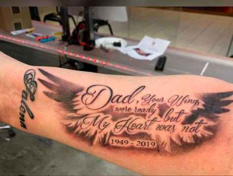 Rip Tattoos For Dad, Rip Tattoos, Tattoos For Dad, Tattoos For Dad Memorial, Tattoos About Mom, In Loving Memory Tattoos, Rip Dad, Rip Tattoo, Tattoos For Moms With Kids