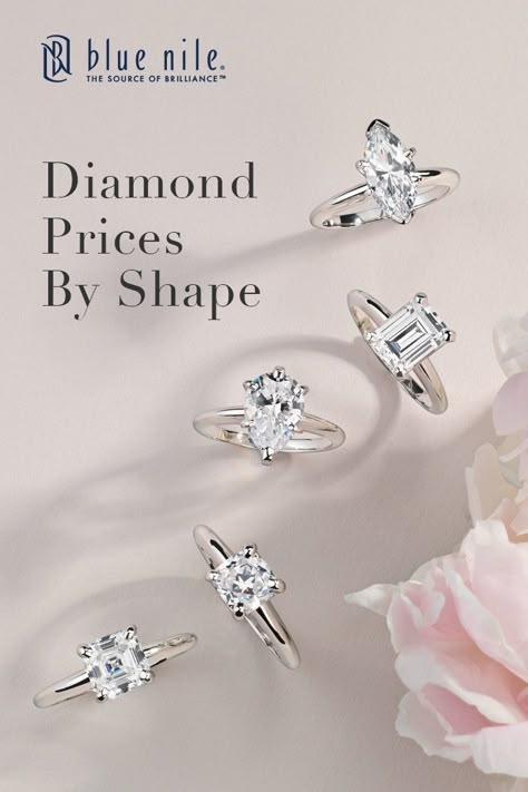 Did you know that choosing a fancy-shaped diamond can save you more than 25% versus a round diamond of similar shape and quality? Blue Nile offers nine different styles of certified fancy-shaped diamonds ranging from princess-cut to cushion-cut and heart. Learn more at bluenile.com Maybe Someday, Blue Nile, Maybe One Day, Dream Ring, Secret Wedding, Put A Ring On It, Ring Ideas, Shiny Things, My Prince