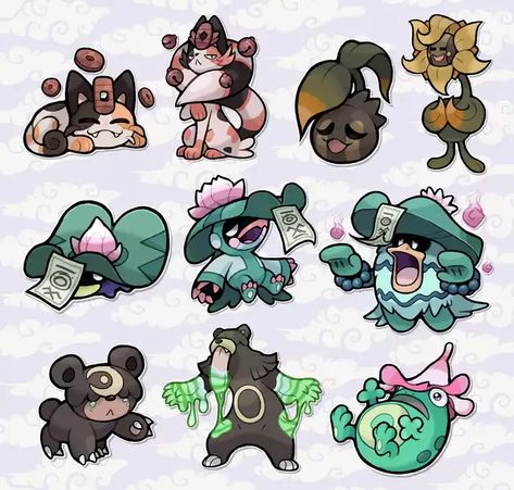 All of the fakemon I've done so far for my Chinese inspired region - Imgur Pokemon Badges, Pokemon Fusion Art, Pokemon Regions, Pokemon Breeds, Oc Pokemon, Pokemon Gijinka, Original Pokemon, Pokemon Pokedex, Pokemon Comics