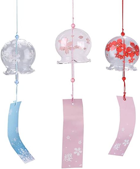 Wind Bells, Japanese Wind Chimes, Inside Decor, Glass Wind Chimes, Japanese Gifts, Artist Aesthetic, Pink Girly Things, Japanese Crafts, Japanese Style