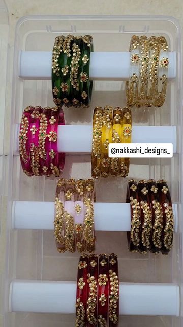 Crystal bangles | Glass bangles Glass Bangles Indian, Cotton Dress Indian, Hand Pic, Glass Bangles, Girl Hand, Bangles Indian, Crystal Bangle, Dress Indian, Cotton Dress