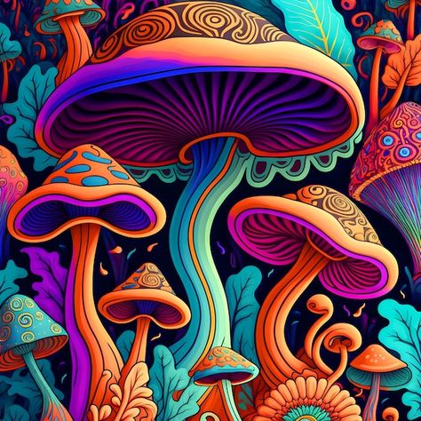 Mushroom Products, Mushroom Stickers, Mushroom Magic, Trippy Artwork, Mushroom Paint, Mushroom Wallpaper, Marvel Coloring, Trippy Visuals, Mushroom Drawing