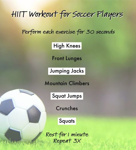 Core Workout For Soccer Players, Soccer Summer Workout, Endurance Training For Soccer, Soccer Endurance Training, Soccer Strength Training, Soccer Running Workout, Soccer Conditioning Workouts Running, Diy Soccer Rebounder, Soccer Training Drills For Kids