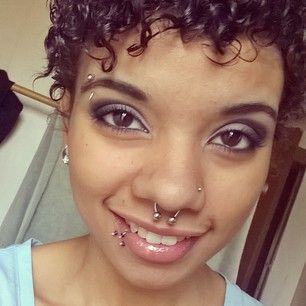 It’s easy to see the confidence shining through on these pierced faces. | 19 Women With Downright Beautiful Facial Piercings Piercing Combinations, Ear Piercing Combinations, Facial Piercing, Upper Lip Piercing, Face Piercings, Cool Piercings, Facial Piercings, Cute Piercings, Types Of Piercings