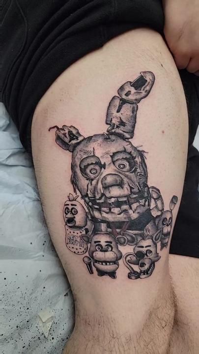 Bonnie Fnaf Tattoo, Simple Fnaf Tattoos, Five Nights At Freddy's Tattoo, Bonnie Tattoo, Freddy Tattoo, Fnaf Tattoo Ideas, Cutesy Tattoos, Fnaf Tattoo, Uicideboy Wallpaper