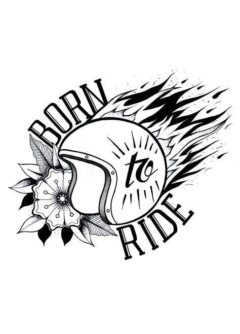 Born To Ride Tattoo, Ride Tattoo, Dirt Bike Tattoo, Voodoo Doll Tattoo, Harley Tattoos, Motor Tattoo, Small Chest Tattoos, Mechanic Tattoo, Tattoo Lettering Design