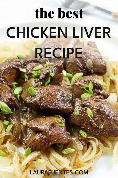 This sauteed chicken livers recipe is going to become your go-to. This post shares how to prep and season livers to make them taste great! Chicken Liver And Onions, Beef Liver And Onions Recipe, Fried Chicken Livers, Chicken Liver Recipes, Chicken Gizzards, Liver And Onions, How To Cook Liver, Liver Recipes, Paleo Chicken Recipes