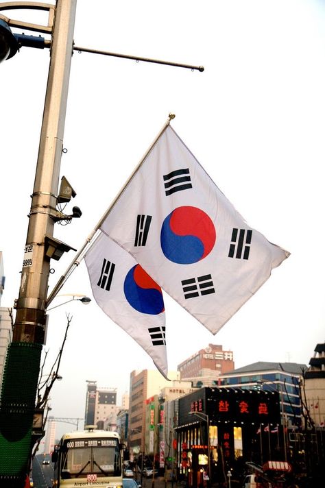 South Korean Flag, South Korea Flag, Korea Flag, Seoul Korea Travel, Korean Flag, Cityscape Wallpaper, Korea Wallpaper, South Korea Seoul, Cool Pictures For Wallpaper