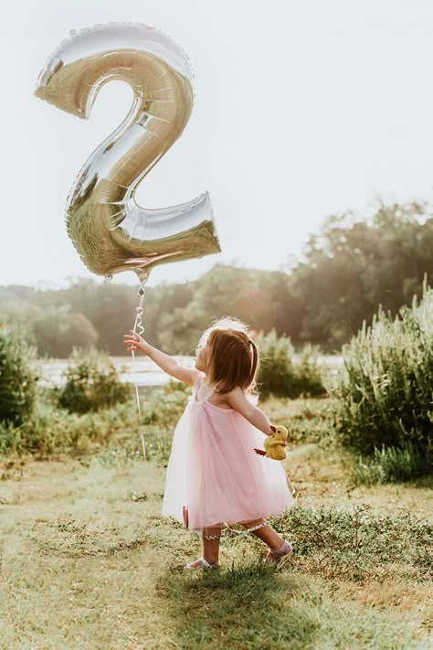 Outdoor Second Birthday Photoshoot, 2nd Birthday Party Photoshoot Ideas, Second Birthday Balloons, 2 Yr Birthday Photoshoot, 2 Year Milestone Photography, 2 Yo Birthday Photoshoot, Baby Girl Second Birthday Photoshooting Ideas, Second Bday Photoshoot, 2 Year Baby Girl Photoshooting Ideas