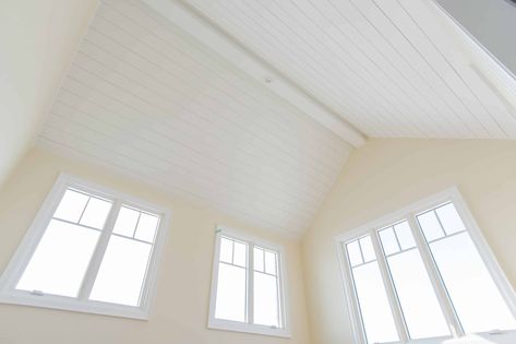 Shiplap Vs. Tongue and Groove - Riverside Millwork Group Shiplap Vaulted Ceiling, Groove Ceiling, Shiplap Ceiling, Tongue And Groove Panelling, Tongue And Groove Ceiling, Beadboard Ceiling, Faux Beams, Tall Ceilings, Bedroom Ceiling