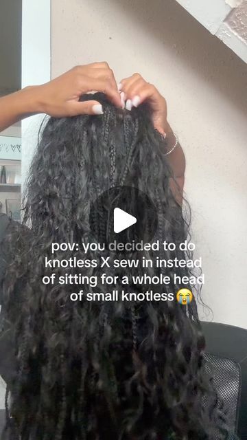 The Noire Space on Instagram: "Would you try this sis?💇🏾‍♀️
Let us know below!⬇️🖤

📹: @crownedbysy 

#thenoirespace #blackgirlhair #blackhair #blackhaircare #goddessbraids" Half Braided Sew In, Knowles’s Braids Parting, Half Braids Half Sew In Weave Tutorial, Half Braid Half Sew In, Middle Part Sew In Braid Pattern, Half Sew In Half Braids, Half Braided Half Sew In, Knowles’s Braid Tutorial, Half Braid