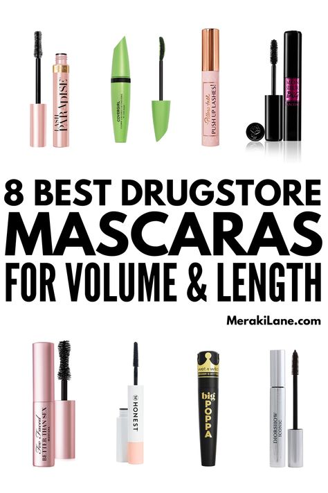 How to Get Dramatic Lashes: 8 Best Mascaras for Volume and Length Top Mascara For Volume And Length, Best Smudge Proof Mascara, Mascara Guide, Best Waterproof Mascara, Best Drugstore Mascara, Best Mascaras, Long Lashes Mascara, Smudge Proof Mascara, Small Lashes