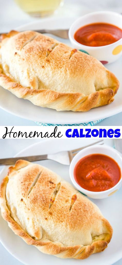 Calzone Recipe Easy, Homemade Calzone, Pizza Crusts, Calzone Recipe, Avocado Creme, Calzone Pizza, Homemade Sandwich, Pizza Recipes Homemade, Pizza Recipes Dough