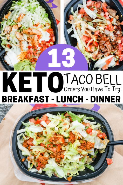 Keto Out To Eat, Bariatric Friendly Taco Bell, Keto At Taco Bell, Taco Bell Order Ideas, Keto Tacos Low Carb, Keto Timeline, Healthy Taco Bell, Low Carb Fast Food Options, Keto Must Haves