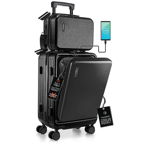 Meet the TravelArim 22-inch Carry On Luggage – your stylish and durable companion for seamless travel. Designed with the modern traveler in mind This airline-approved suitcase, measuring 22x14x9 inches, effortlessly fits into overhead compartments. The hard-shell exterior provides robust protection, while the color adds sophistication to your journey. Maneuver with ease using the smooth-rolling wheels and telescopic handle. The compact size doesn't compromise on space, and it comes with a handy Small Carry On Luggage, Carryon Luggage, Travel Security, Small Suitcase, Suitcase Handle, Hardside Luggage, Plane Travel, Game Props, Carry On Suitcase